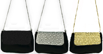 Glitter & Lace Leatherette Shoulder BAG Assort.  *SPECIAL 25% OFF